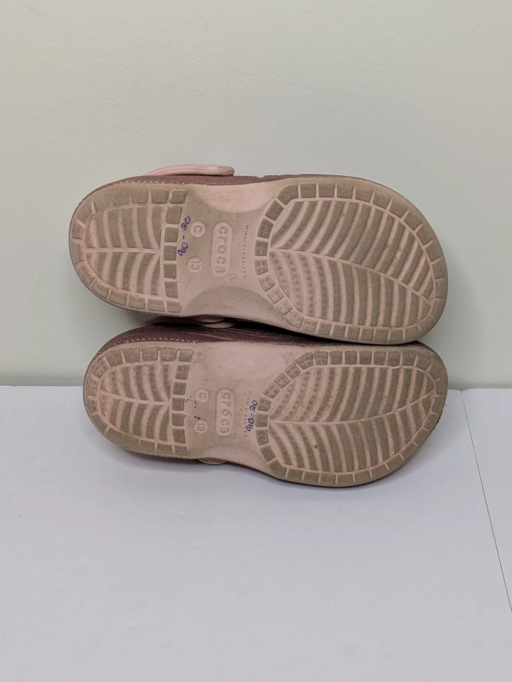 Crocs Pink Sparkles Water Shoe Sandal 13T